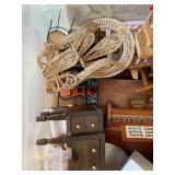 Miniature people, furniture; basket...