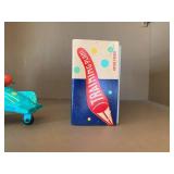 Metal jumping chicken made in the U...