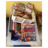 Tote of scrap booking items...