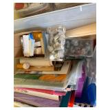 Tote of scrap booking items...