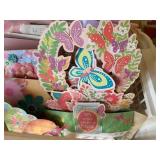 Tote of scrap booking items...