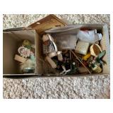 (2) top shelves of miniature collec...