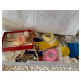 (2) top shelves of miniature collec...