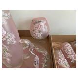 Vintage pink depression with hand p...