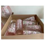 Vintage pink depression with hand p...