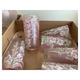 Vintage pink depression with hand p...