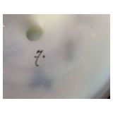 Decorative mantel white glass vase ...