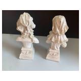 (2) Resin busts of women...