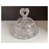 Lead crystal covered butter or chee...