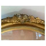 2 pcs - antique oval ornate picture...