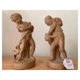 2 pcs - terracotta children, approx...