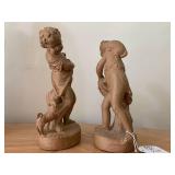 2 pcs - terracotta children, approx...