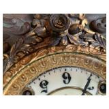 Ansonia mantel clock, with key; hea...