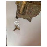 Ansonia mantel clock, with key; hea...