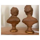 Terracotta busts of children (2), a...