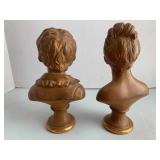 Terracotta busts of children (2), a...