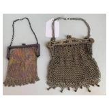 (2) metal mesh purses...