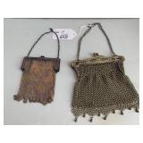 (2) metal mesh purses...