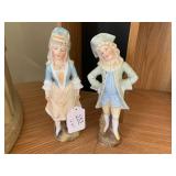 2 pcs - Bisque porcelain young adul...
