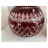 3 pcs - Ruby red glass bowls and gl...