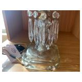 Tabletop electric cranberry glass l...