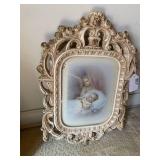 Framed picture of angel and child, ...