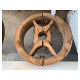 Wooden split belt pulley...