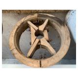 Wooden split belt pulley...