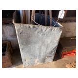Metal box with yard and garden tool...