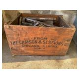 Lamson wood box with metal machinin...