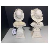Busts of young ladies in hats-very ...