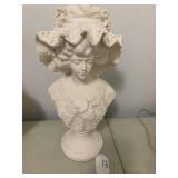 Bust of women with ruffled bonnet, ...
