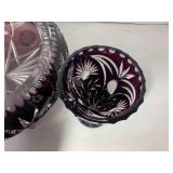 (2) Amethyst pcs. Bowl and vase...