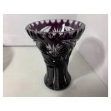 (2) Amethyst pcs. Bowl and vase...
