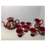 Murano Ruby Red tea or coffee set...