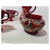 Murano Ruby Red tea or coffee set...