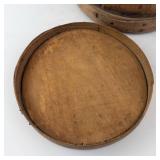 Vintage Wooden Bucket With Lid And Wire Handle