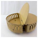 Lazy Susan - Vintage Gold-Tone Round Serving Center with Filigree Cutouts