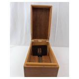 Filing Card Box - Wooden with Hinged Lid