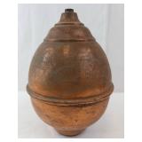 Antique Copper Fire Extinguisher ? - Missing Pull Ring, Patina Finish