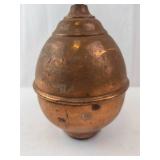 Antique Copper Fire Extinguisher ? - Missing Pull Ring, Patina Finish