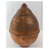 Antique Copper Fire Extinguisher ? - Missing Pull Ring, Patina Finish