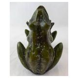 Pair of Green Frog Figurines - Handshake Pose Resin Decor