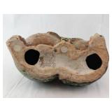 Pair of Green Glazed Ceramic Frog Figurines