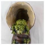 Leather Boot with Frog Figurines (Lot of 2)