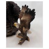 Eagle Figurines Set - 3 Resin Bird Sculptures, Hand-Painted