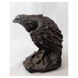 Eagle Figurines Set - 3 Resin Bird Sculptures, Hand-Painted