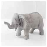 Elephant Figurine - Small Gray Sculpture - Decorative Home Ornament