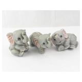 Homco Elephant Figurines (Lot of 3)