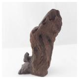 Elephant Sculpture - Resin Two-Elephant Figurine, Brown Finish